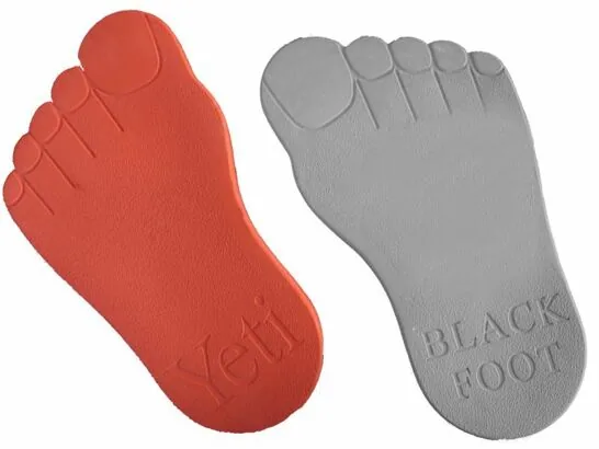 Тротуарная плитка Лапы — серая и красная